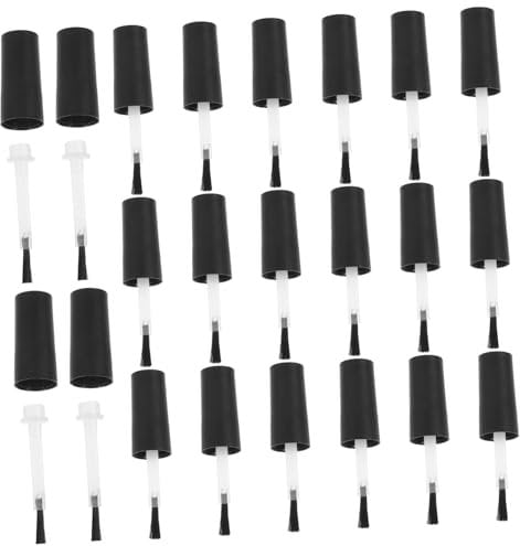 SOESFOUFU 20pcs Nail Polish Bottle Brush Replacement Empty Gel Polish Bottles Brush Caps for Diy