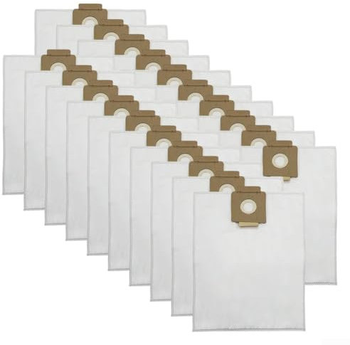 Ersatzbeutel, Staubsaugerbeutel für Kärcher T 7, T7/1, T8/1, T12/1 DS5300, 5-lagiger Vliesstoff für Hausstaub, Erde (20 Stück)
