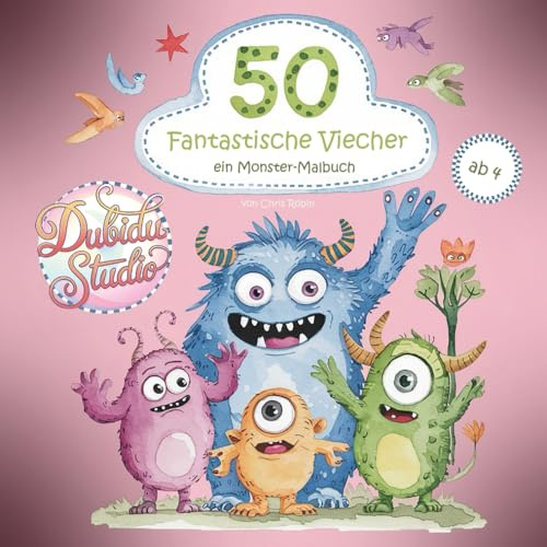 50 Fantastische Viecher: ein Monster Malbuch für Kinder ab 4 Jahre