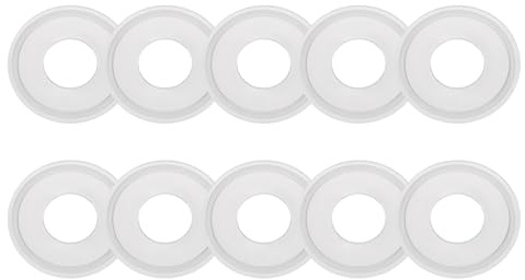 QUARKZMAN 10 Stück Silikon-Sanitärdichtung 1 O-Ring Dichtungsring Unterlegscheibe Passt auf OD 50mm Sanitärrohrschweißmuffe, Weiß