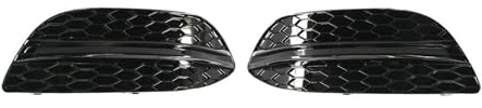 Frontstoßstangengitter Auto Front Stoßstange Grille Nebel Licht Abdeckung Grill Chrome Zierleisten Für Benz Für C-Klasse W205 2014-2020 2058851623 2058851523 Front Kühlergrille(Schwarz glänzend)