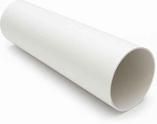 Vents 100mm Rigid Ducting Pipe, 350mm Length, White | Straight Round Tube For Extending Bathroom, Kitchen And Utility Room Extractor Fan Systems.