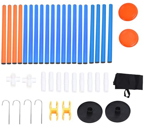 JWOYMANL Flying Disc Outdoor Game Set, Fun Bottle Drop Disc Toss Game, Portable PVC Stainless Steel Disc Throwing Game for Yard Lawn Beach Camping BBQ Parties with Storage Bag (Orange)