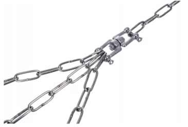 FEINZ Grillkette Edelstahl Ø 40-60 cm | Höhenverstellung, runder Grillrost, Aufhängung, Grillzubehör, Garten, Feuerstelle, höhenverstellbar, wetterfest