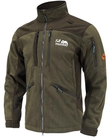 Full mundur Eagle Orange Camo Fleece Jagdjacke Windstop Wasserdicht | Orange Hohe Sichtbarkeit Winddicht Wasserdicht Geräuscharmes Fleece Viele Taschen Jagdjacke