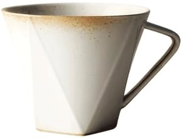mjyyyds188 tasse à café de décoration Tasse à café faite la main, 1 pièce, multicolore, fabriquée au four en poterie grossière, capacité de 9,98 oz, for(Blanc)
