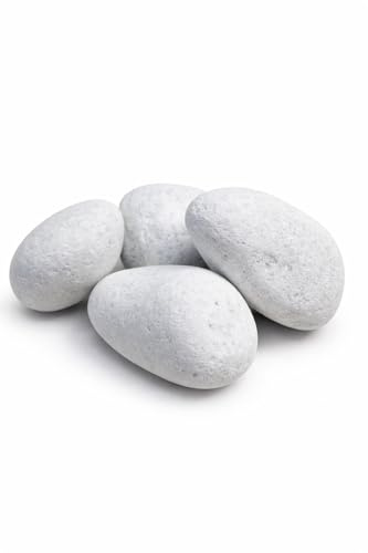 Pierre roulée 60-100 mm Blanc pur (10 kg)