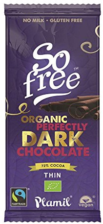 Plamil Organic So Free Perfectly Dark Chocolate 72% Cocoa 80g