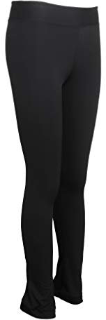 B Baosity Eiskunstlauf Trainings Leggings Skating Eislaufen Strumpfhose Wintersport Hose für Frauen Mädchen Schwarz - S