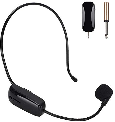 V BESTLIFE Wireless Microphone Headset, 160 ft (50M) Range UHF Wireless Mic Headset for Voice Amplifier, Stage Speakers, Teacher, Tour Guides, Fitness Instructor