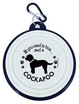Travel Dog Bowls - Collapsible Bowl - Small Dogs (Cockapoo)