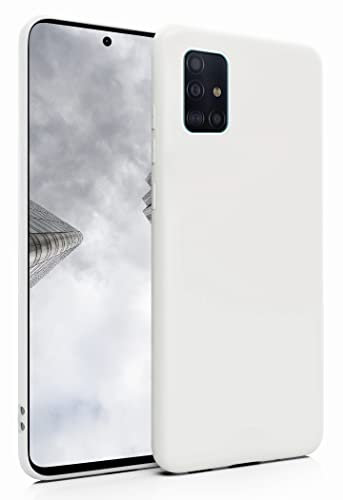 MyGadget Silikon Hülle für Samsung Galaxy A51 4G - robuste Schutzhülle TPU Case Slim Silikonhülle Back Cover Ultra Kratzfest Handyhülle in Weiss