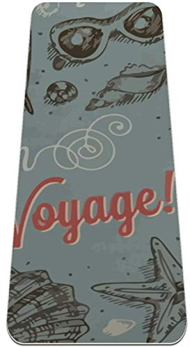 Eslifey voyage Yogamatte, dick, rutschfest, für Damen und Mädchen, Gymnastikmatte, weiche Pilates-Matten, (183 x 61 cm, 0,6 cm dick)
