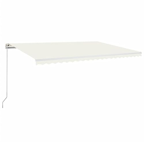 vidaXL Gelenkarmmarkise Einziehbar Markise Sonnenmarkise Balkonmarkise Sonnenschutz Sichtschutz Fenster Terrasse Garten 500x300cm Creme