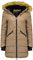 Geographical Norway Abeille Lady Distribrands - Parka Chaude Femme - Manteau Epais Capuche Fausse Fourrure - Blouson Coupe Vent Hiver - Doudoune Long Doublure (Taupe XL - Taille 4)
