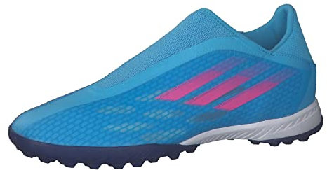 adidas X SPEEDFLOW.3 LL TF, Unisex-Adult Sneakers, Sky Rush/Team Shock Pink/FTWR White, 43 1/3 EU
