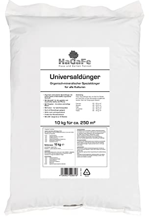 HaGaFe Universaldünger organisch mineralischer Spezialdünger für alle Kulturen Gartendünger Rasendünger Gemüse Dünger (10 kg (1x 10 kg))