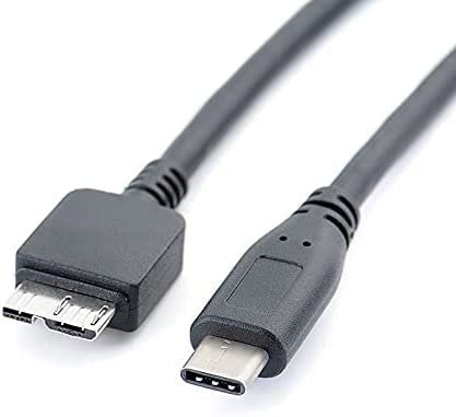 Cable USB C a Micro B, conector tipo C a Micro 3.0, carga rápida, sincronización de 5 Gbps, compatible con Toshiba Canvio, Galaxy S5 Note 3 y más (1 metro)