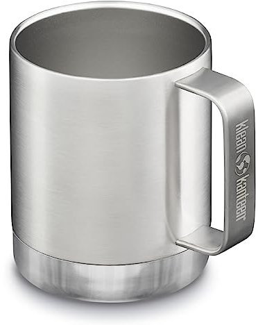 Klean Kanteen Isolierter Campingbecher, 340 ml, gebürsteter Edelstahl
