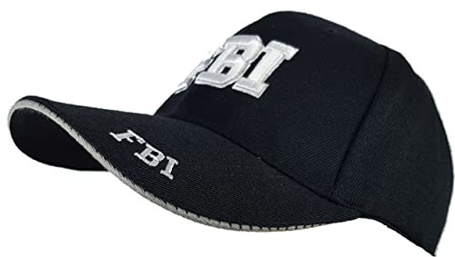TS Tactical Store FBI Schwarze Kappe mit Stickerei und Stickerei auf dem Visier