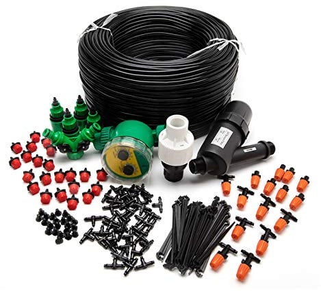 Spruzzatore per irrigazione da giardino Professional Kit Micro irrigazione goccia a goccia Sistema di innaffiatura del giardino del sistema 40M fai da te Timer Filtro riduttore di pressione Gocciolato