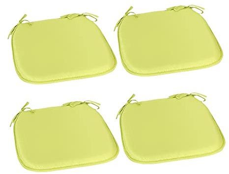 PLUS HOME Cojines de Silla 39x39x3cm Pack 2-4 Unidades (4unidades, Verde Pistacho)