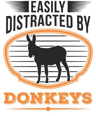 Esel Tagesplaner: Easily distracted by Donkeys Esel Maultier / Kalender 2023 & 2024 / Wochenplaner Tagesplaner Planer / Planungsbuch To-Do-Liste / 6x9 Zoll / 100 ausfüllbare Seiten