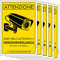 Pubblimania AREA VIDEOSORVEGLIATA Cartello in alluminio metallo 3 mm di spessore. Telecamera CCTV (N° 5 - Cm 15x20)