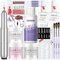 Saviland Acrylic Nail Kit - 3 Colors Acrylic Powder and Liquid Set with Acrylic Nail Brushes/Nail Drill/Top Gel/Non-Acid PH Bond/Nail Glue/Dappen Dish/Coffin Nails Tips Gel X Nail Kit for Salon DIY