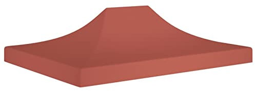 Keketa Gazebo Roof, Party Tent, Roof, Replacement Roof, Gazebo Roof, Replacement Roof for Gazebo, Garden Tent, Marquee, Gazebo Cover, UV and Water Resistant, 4 x 3 m, Terracotta Red, 270 g/m²