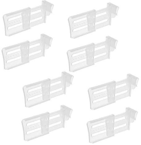 KICHOUSE 8pcs Seasoning Divider Food Partition Plate Refrigerator Separator Plastic Drawers Fridge Drawer Divider Drawers Separators Fridge Door Space Separators Organizer Pp Replaceable