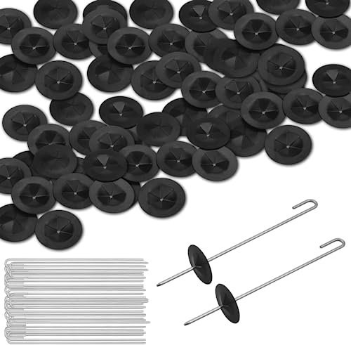 Aiyomi 100 Packs Solar Panel Guard Clips Animal Guard Roll Kit Animal Guard Fastener Solar Panel Bird/Critter Guard Fastener Clips Wire Mesh Fastener (25 mm)