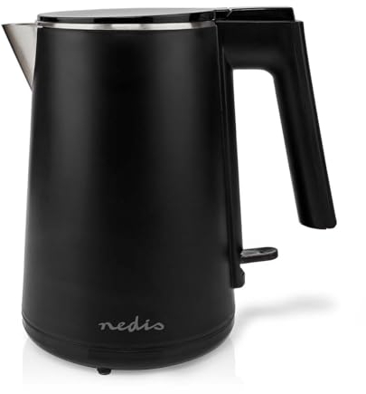 Wasserkocher - 1.0 l - Plastik - Schwarz - Um 360 Grad drehbar - Verdecktes Heizelement - Strix Controller - Boil-dry protection