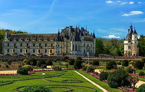 Puzzle für Erwachsene, 1000 Teile, Schloss von Chenonceau Frankreich, 75 x 50 cm