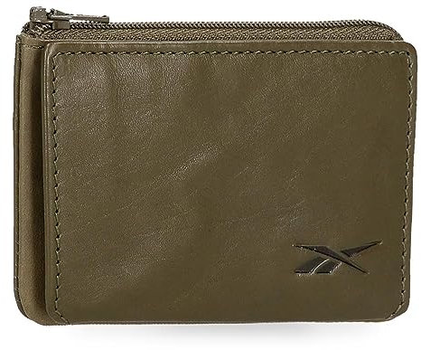 Reebok Club Porte-Monnaie avec Porte-Cartes Vert 11x7x1,5 cm Cuir, Vert, Talla única, Porte-Monnaie avec Porte-Cartes