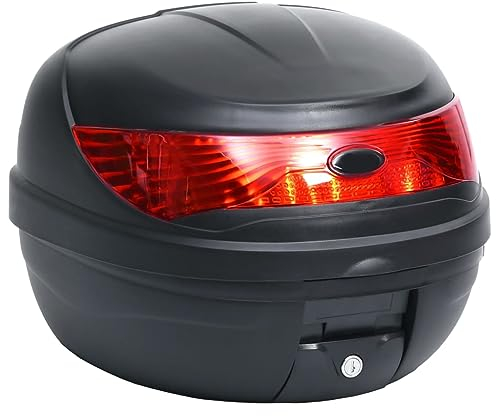 vidaXL Motorradkoffer für 1 Helm Wasserfest Top Case Motorrad Roller Rollerkoffer Helmkoffer Topcase Koffer Motorradtasche Schwarz 35L