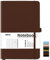 Mlife Notizbuch A5 Kariert,200 Seiten Notizbücher Hardcover,Premium 100gsm Tintenfestes Papie Dickes,PU Hard Cover Notebook,Innentasche,Elastisch Gebändert,Bullet journal&Notizblock,Tagebuch(Braun)