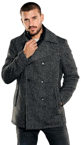 emilio adani Herren Herren Mantel regular, Anthrazit, 35517, Anthrazit in Größe 58