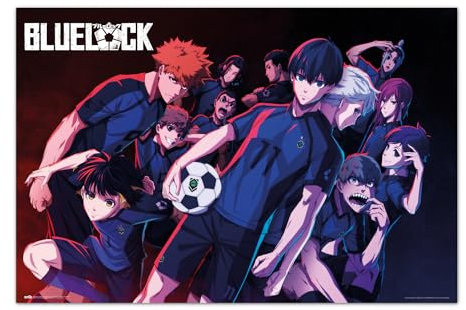 Grupo Erik Poster Bluelock Z Team Kunstdruck - Deko Wohnzimmer oder Deko Schlafzimmer - Deko Zimmer - Größe 61 x 91 - Offizielle Lizenz