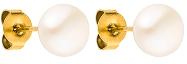 PURELEI® Pearl Ohrringe (Gold) – Damenohrringe aus langlebigem Edelstahl – Wasserfeste Ohrringe Damen – 1,56 cm Durchmesser – Modeschmuck für deinen individuellen Look