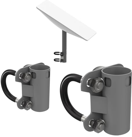 Antennenmast Rohrhalterung für Starlink Schüssel, Universal Mastschelle für Starlink V2, Starlink Halterung Zubehör, Einstellbar U-Form Starlink Halterung Adapter Balkon Wohnmobil Montagehalterung (1)