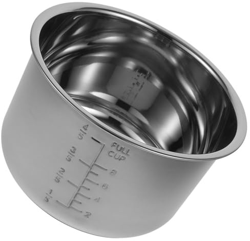 ABOOFAN Rice Cooker Liners, 5L Stainless Steel Inner Cooking Pots Rice Cooker Insert Replace Liner Pot Replacement Rice Container for Electric Cooker Accessories