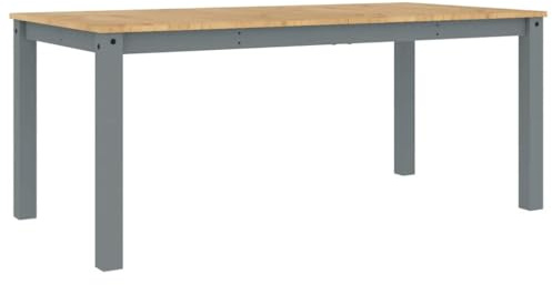 vidaXL Esstisch Panama Grau 180x90x75 cm Massivholz Kiefer