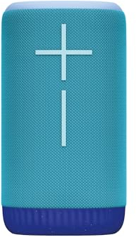 Ultimate Ears EVERBOOM kabelloser mobiler Bluetooth-Lautsprecher, satte Bässe, immersiver 360-Grad-Sound, schwimmfähiger wasserdichter Lautsprecher IP67, Akku bis 20 Stunden, 55 m Reichweite - Blau