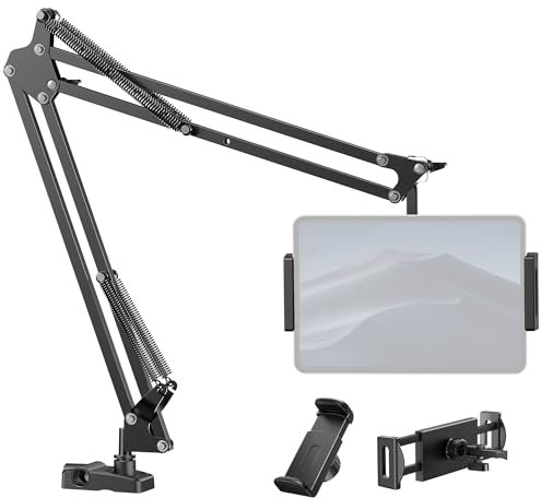 InnoGear Tablet-Halterung für Bett, Überkopf-Tablet-Ständer, Handyhalterung, Tablet-Halterung für Schreibtisch, 2 Klemmen mit drehbarem Kugelkopf für iPad, Kindle Switch, Grafiktabletts 4-13 Zoll