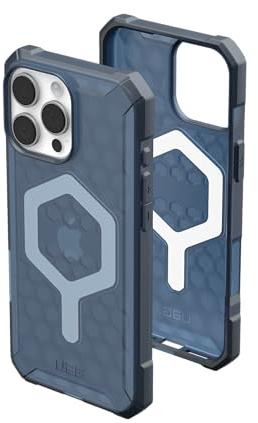 URBAN ARMOR GEAR Essential Armor MS Case kompatibel mit Apple iPhone 16 Pro Max Hülle (50% recyceltes Material, Wireless Charging/Magnetisches Laden optimiert, 4,6m Fallschutz) Cloud blau