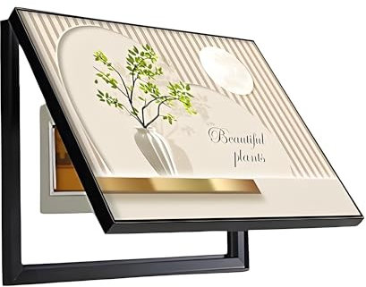 Schalttafelabdeckung, dekorative Wandabdeckung for Schalttafeln, Abdeckung for Sicherungskästen, Wandabdeckung for Schalttafeln, Zähler verbergen, dekorative Malerei for Stromzählerkästen(Gold,40x30cm