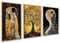 ag.art deco Poster Set 50x70 | 3x Bilder mit Holz Rahmen | Stilvolles Bilder Set | Wandpostern Gustav Klimt Kuss Baum des Lebens Paintings Sammlung für Wohnzimmer