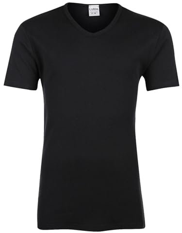 GARDA - 3pz T-Shirt Uomo Mezza Manica, Collo a V, Intimo Uomo 100% Caldo Cotone Art. 6315 (Nero, 5/L)