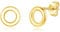 Loutade Silver Stud Earrings for Women Men Kind, Sterling Silver Circle Stud Earrings, Minimalist Hypoallergenic Unisex 6mm Mini Cartilage Sleeper Gold Studs Earrings Jewellery for Pierced Ears